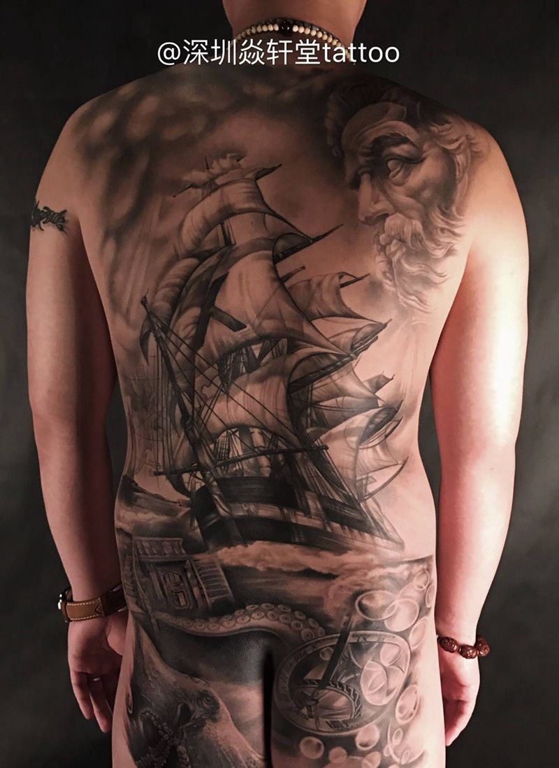 航海～纹身图片