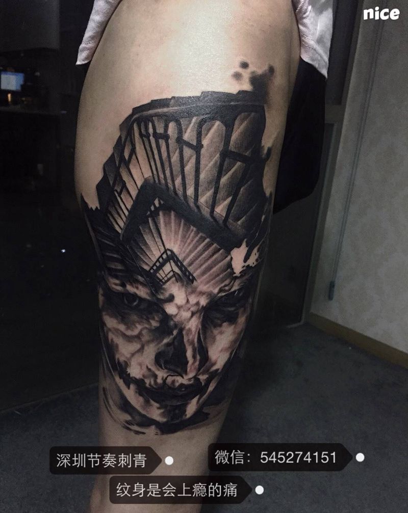 黑暗人物纹身图片