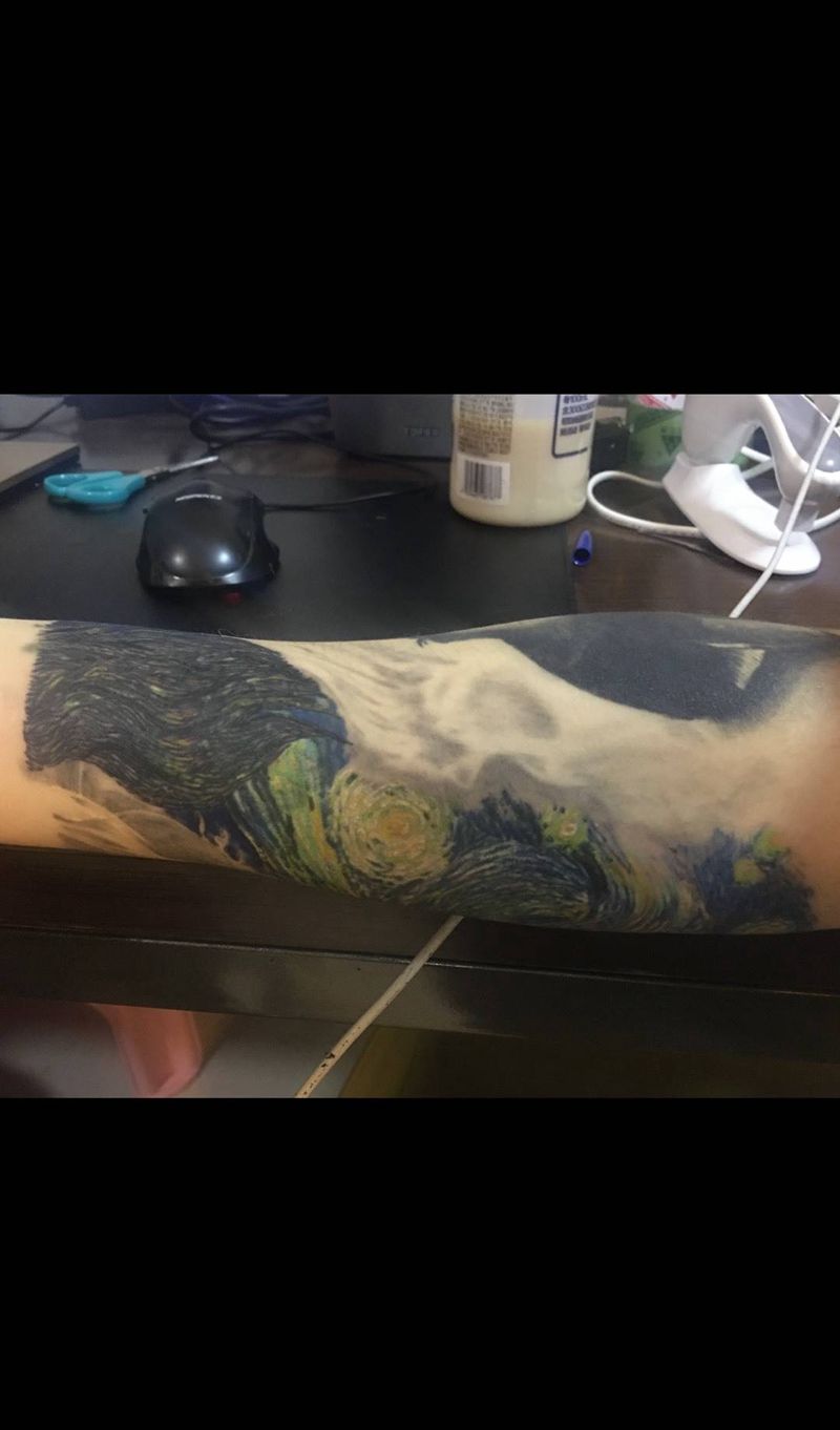 人物恢复 添加（星空）纹身图片