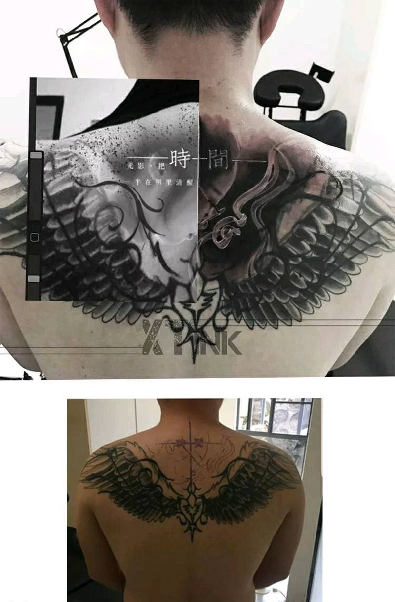 修改添加写实肖像纹身图片