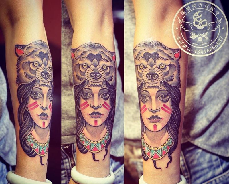 幽灵公主纹身图片