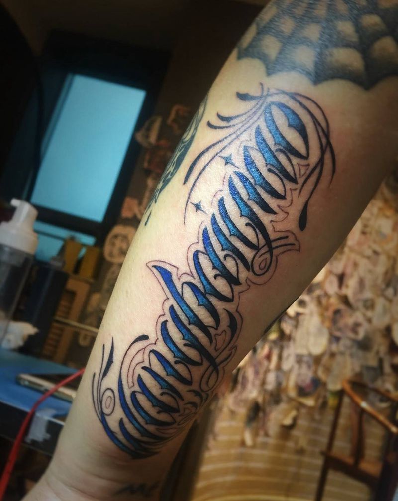 原创奇卡诺纹身图片_成品手臂欧美字符几何原创纹身图案