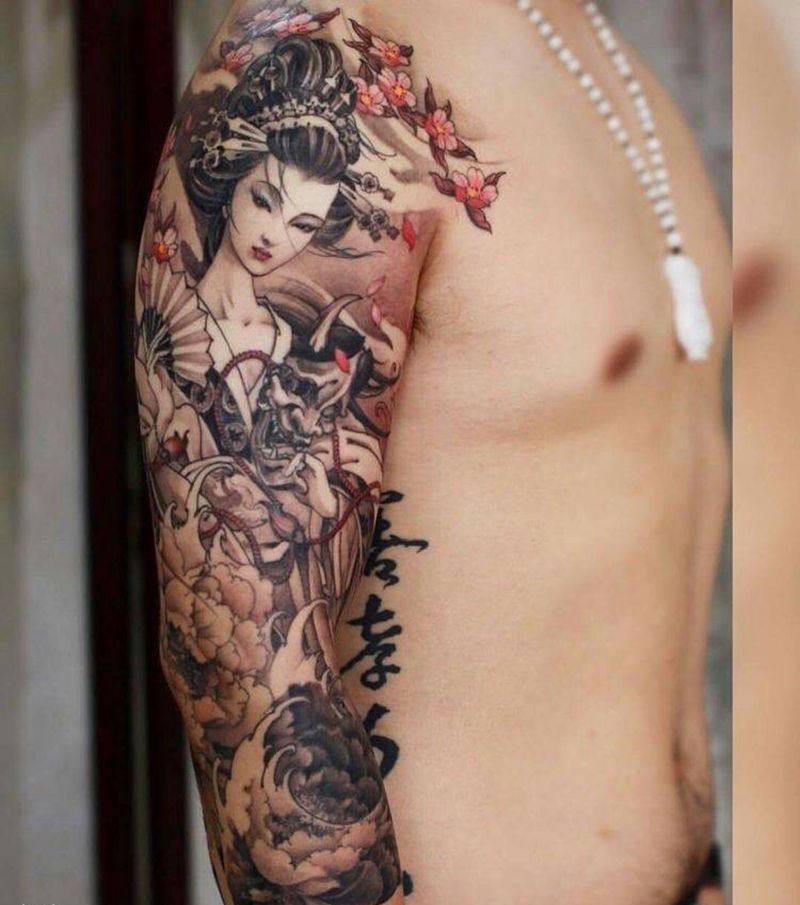 Tattoo art(002)纹身图片_人物原创鬼神欧美传统肖像习俗国画写实手稿纹身图案