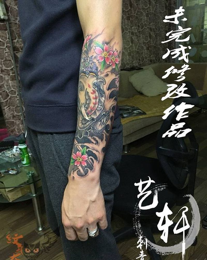 修改失败象神，纹身图片