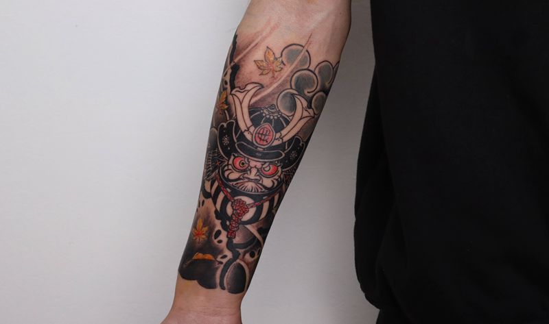 小臂新传统纹身图片_手臂新传统老传统日式 传统纹身图案