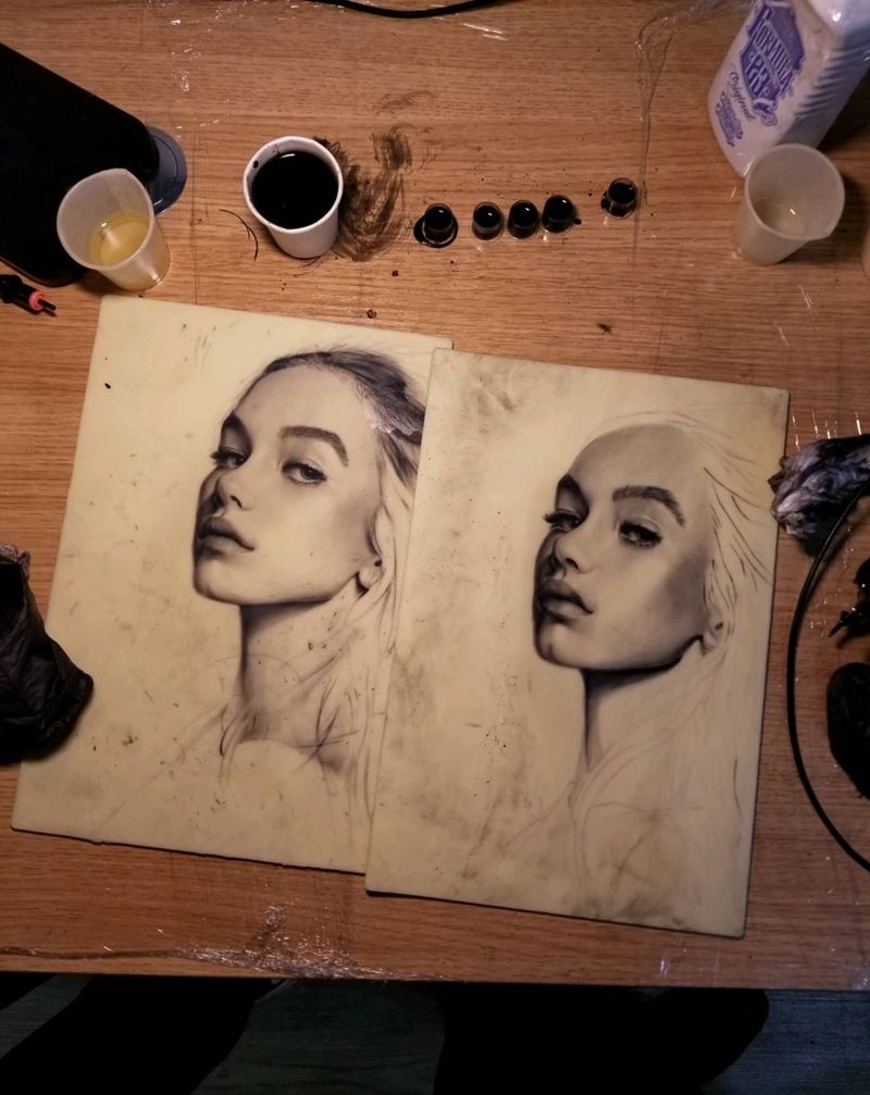 教徒弟扎个练习皮纹身图片