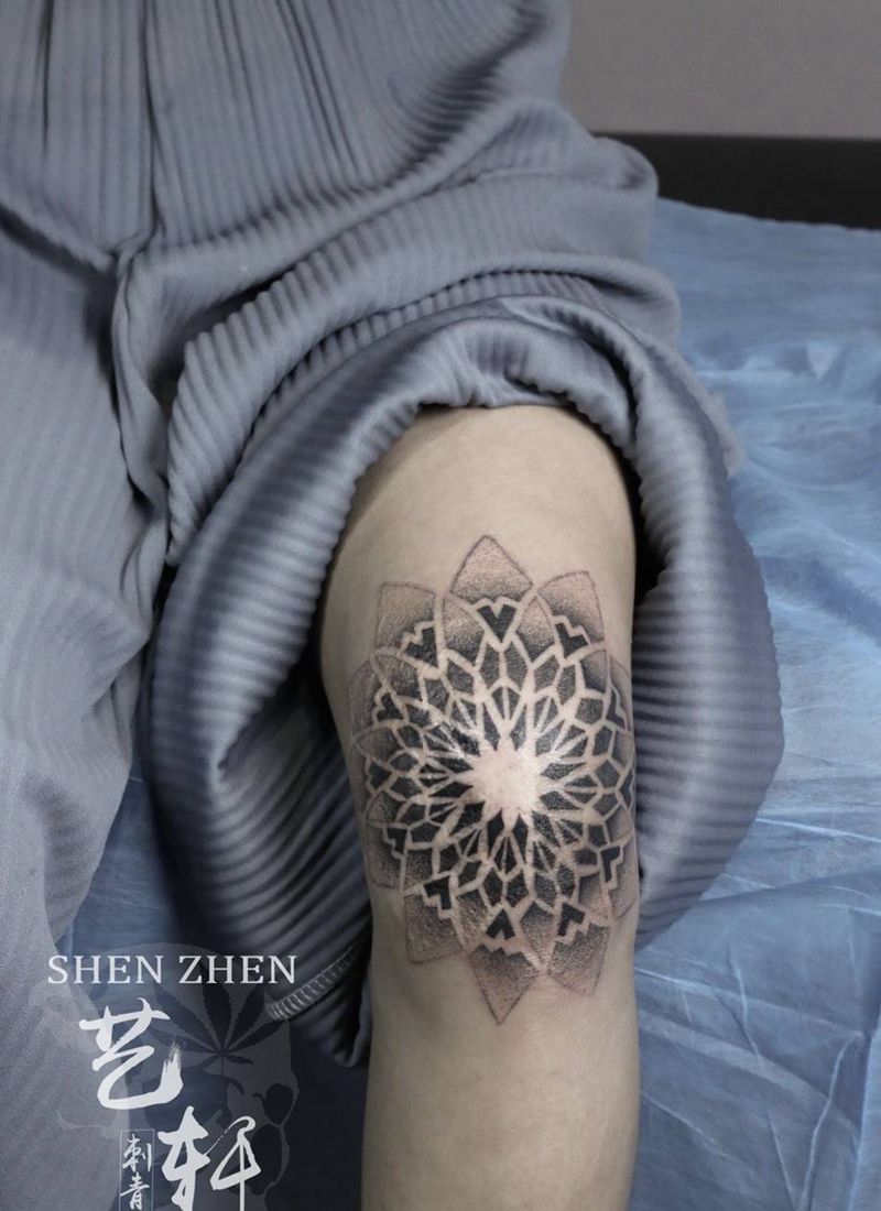 点刺花纹身图片_成品腿部清新静物纹身图案