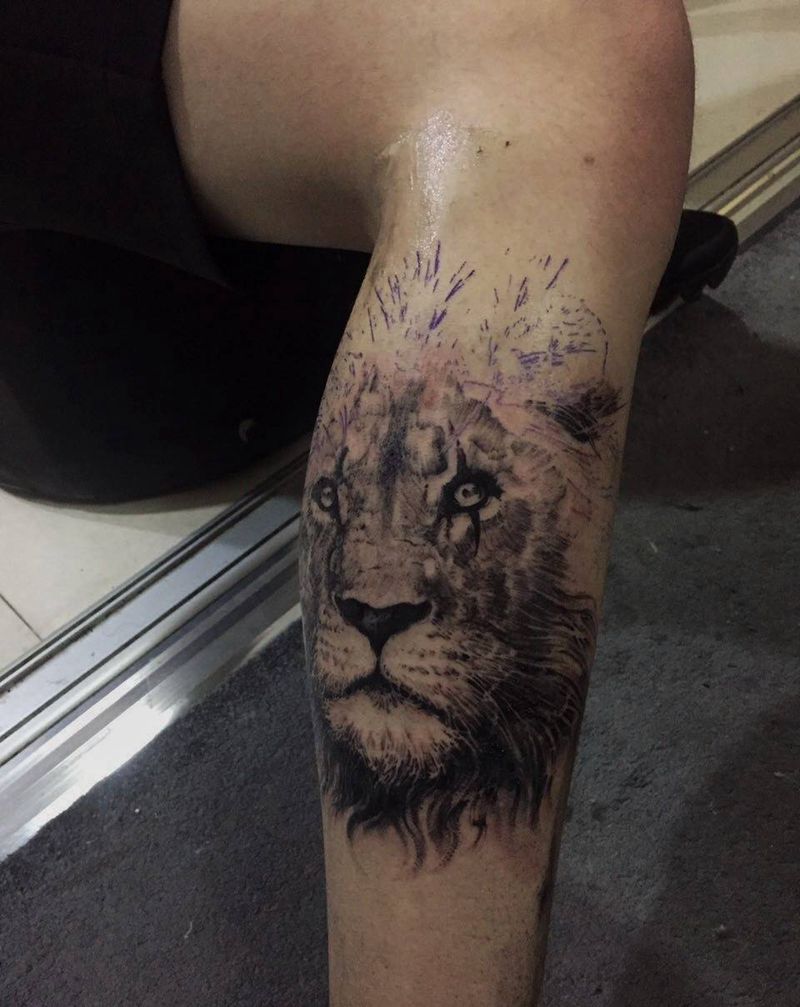 狮子(未完成)待续纹身图片