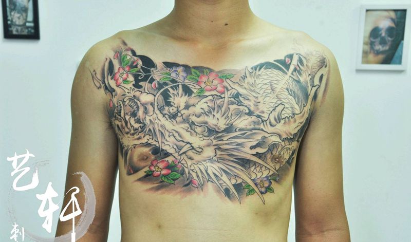 花胸作品纹身图片