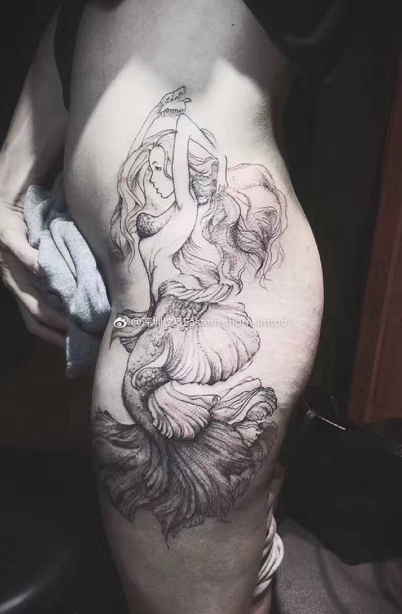 美人鱼纹身图片