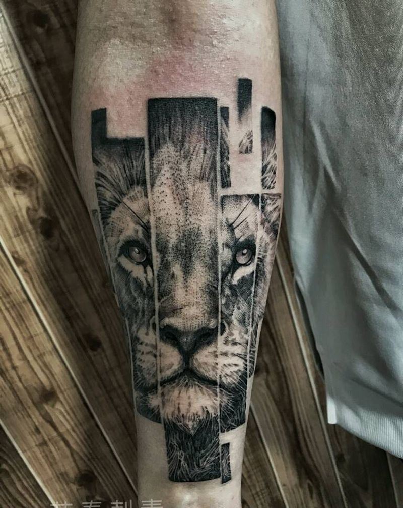 狮子纹身图片