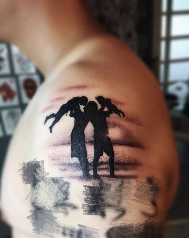 幸福纹身图片_成品手臂欧美清新图腾人物静物情侣纹身图案