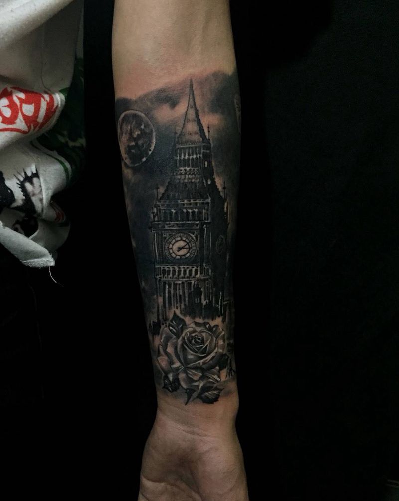 大笨钟纹身图片