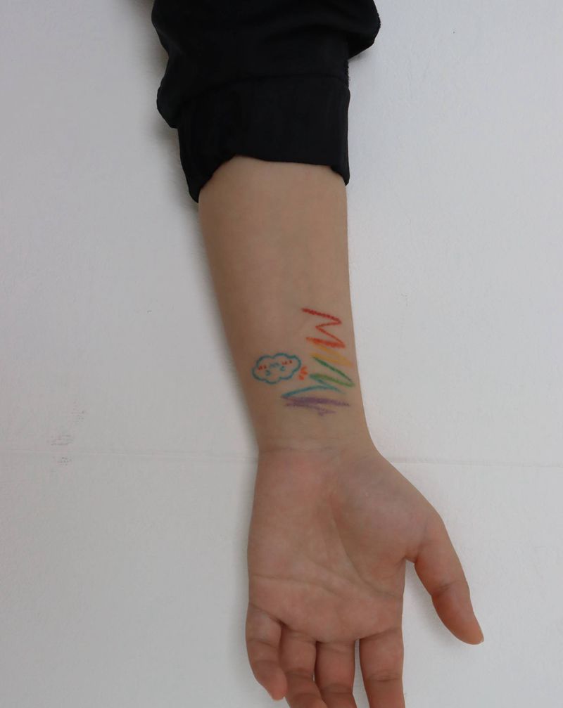 遮盖暗黑兔兔纹身图片_手臂New School遮盖 暗黑纹身图案