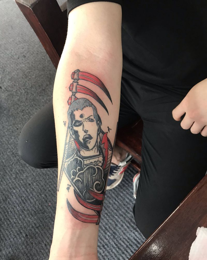 动漫人物图纹身图片_手臂New School纹身图案