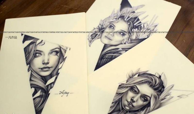 部分写实纹身图片_欧美写实纹身图案