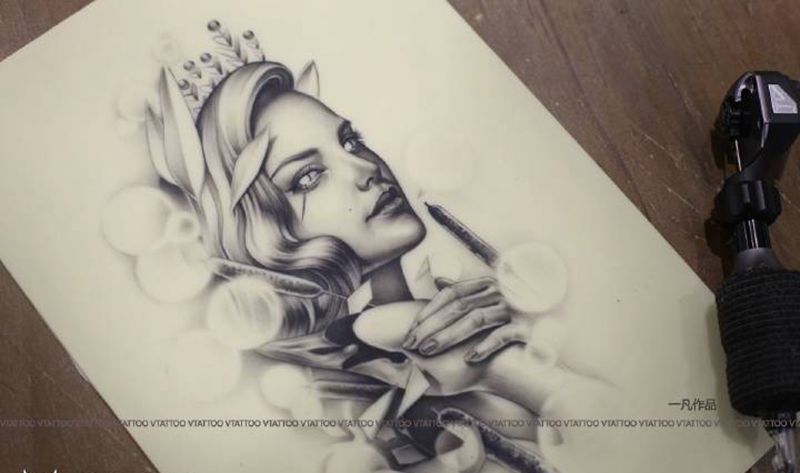 部分写实纹身图片_欧美写实纹身图案