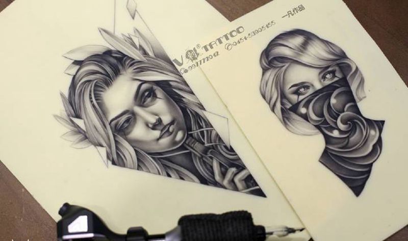 部分写实作品纹身图片_欧美写实纹身图案