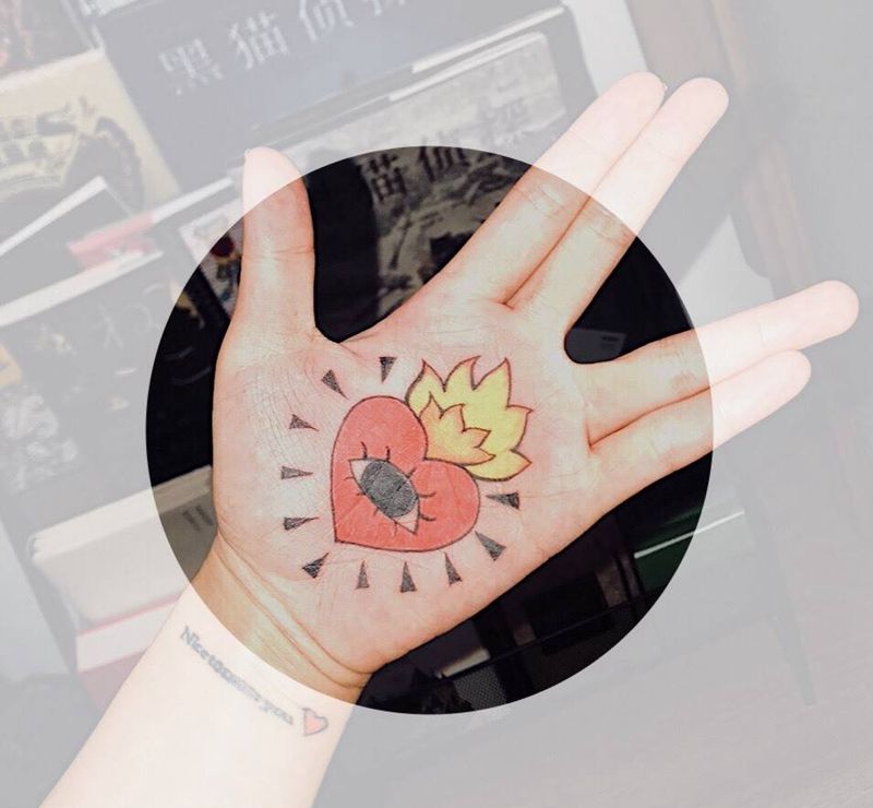 I SEE YOU纹身图片_成品手部欧美贴纸原创纹身图案