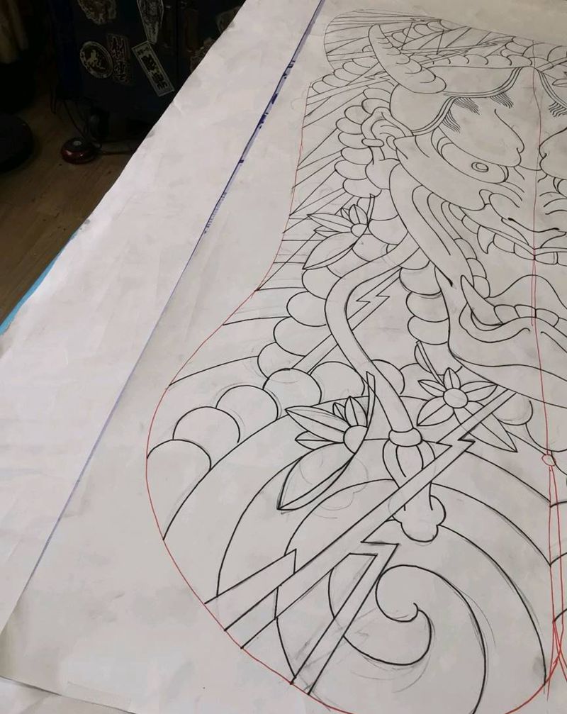 日式满背 般若纹身图片_背部老传统般若日式满背满背般若纹身图案