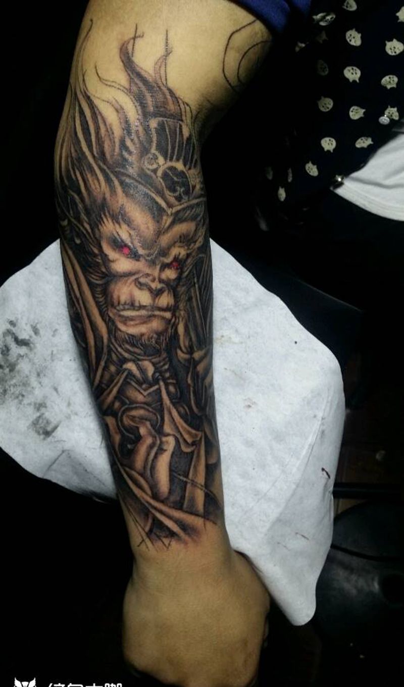 悟空包臂下次继续纹身图片