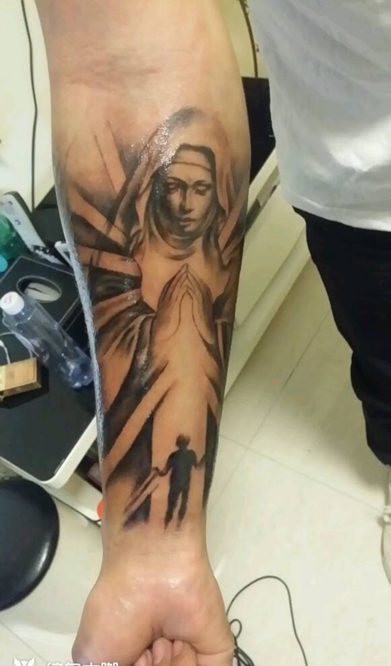 欧美黑暗与光明纹身图片