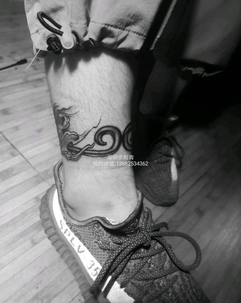 脚环纹身图片