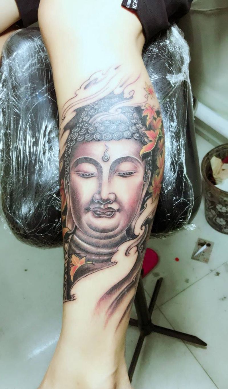 佛头纹身图片