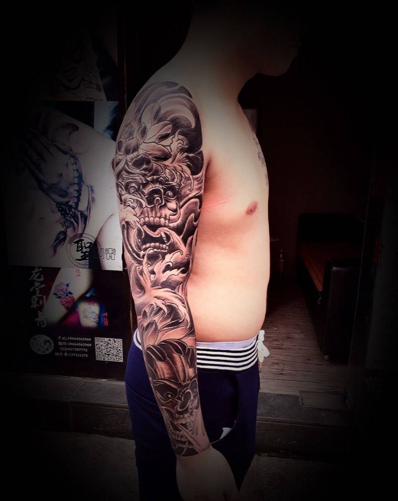 欧美大花臂纹身图片