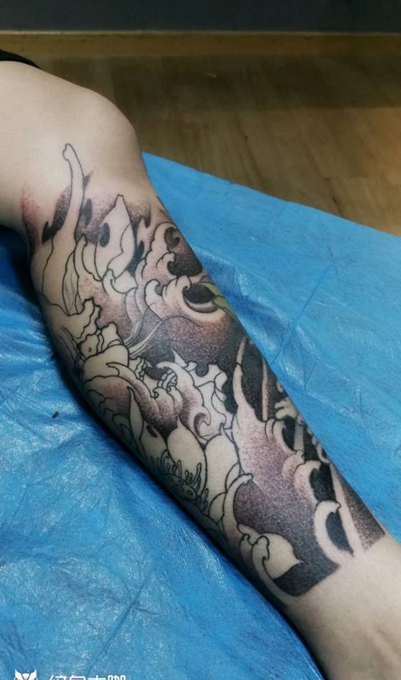 未完成纹身图片