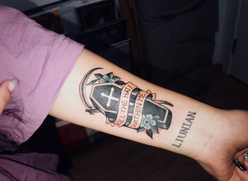 school 小图纹身图片_手臂Old School纹身图案