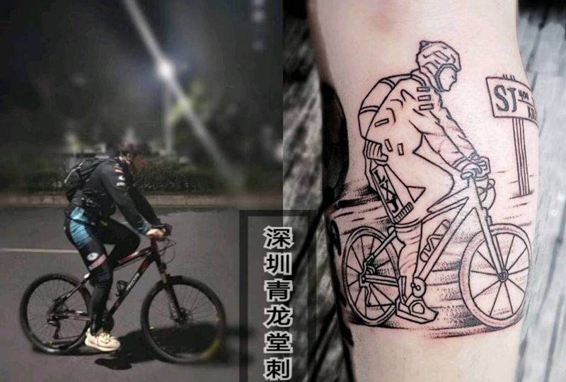 简笔纹身图片_脚部纹身图案