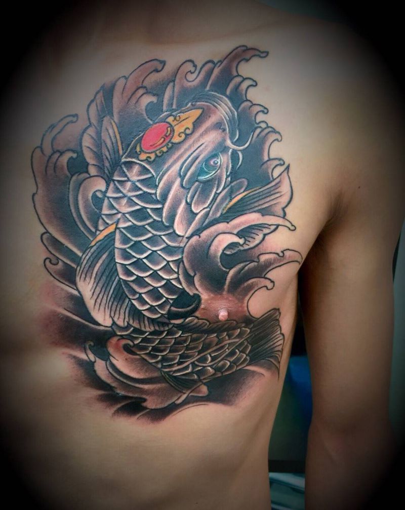 大鲤子纹身图片