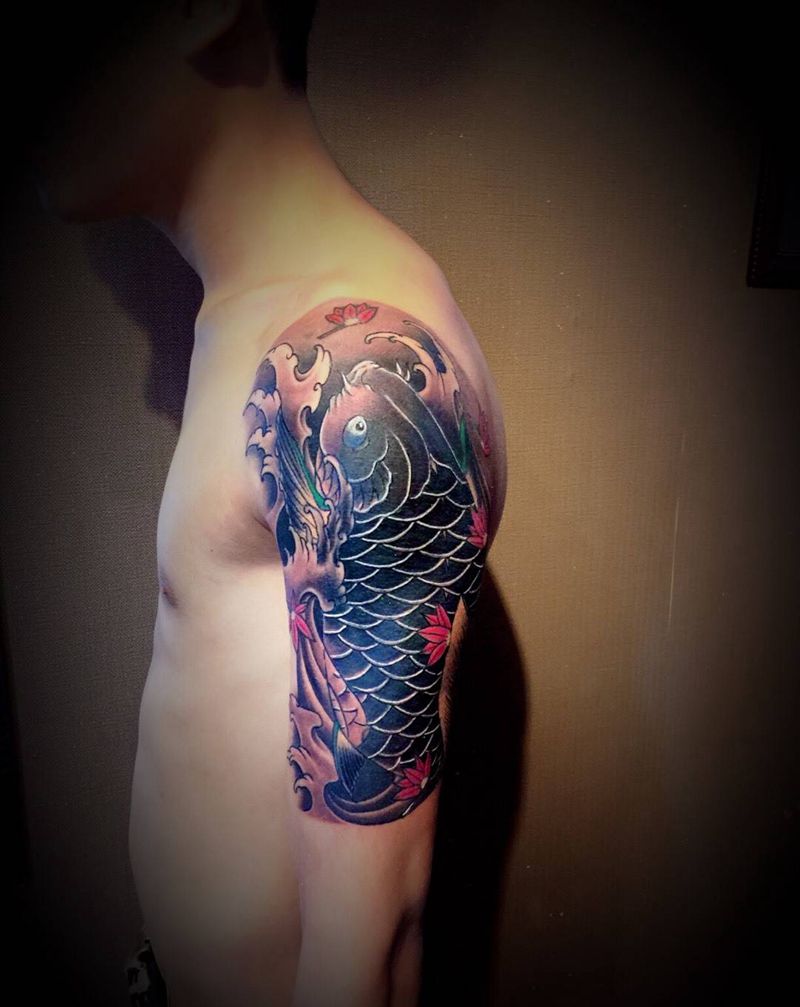 遮盖大臂旧图纹身图片