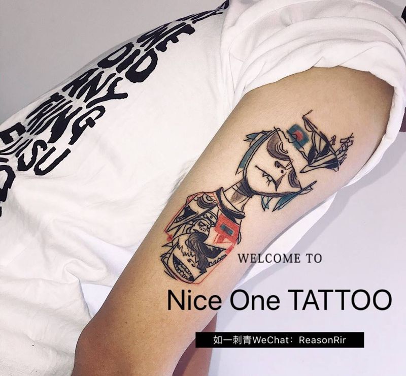 涂鸦小作纹身图片_手臂手绘涂鸦嘻哈纹身图案