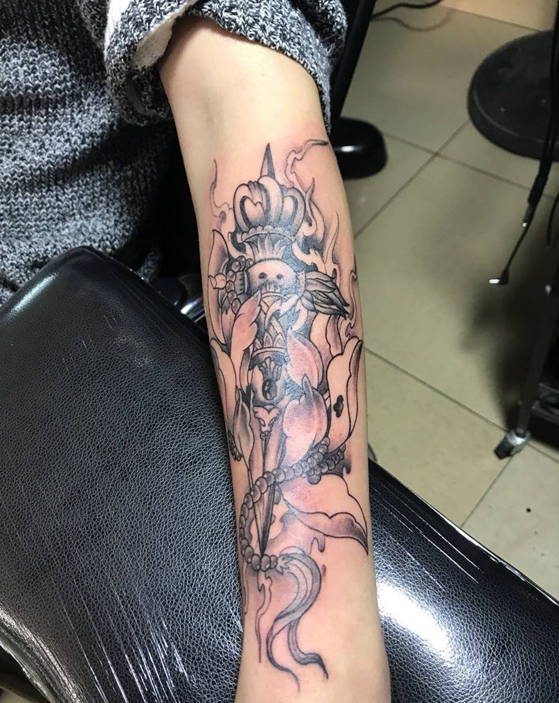 降魔杵纹身图片