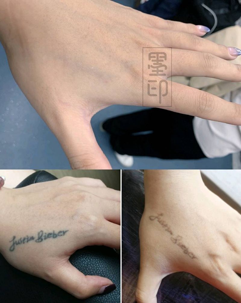 洗纹身 完成纹身图片_手部手臂水墨点刺洗纹身图案