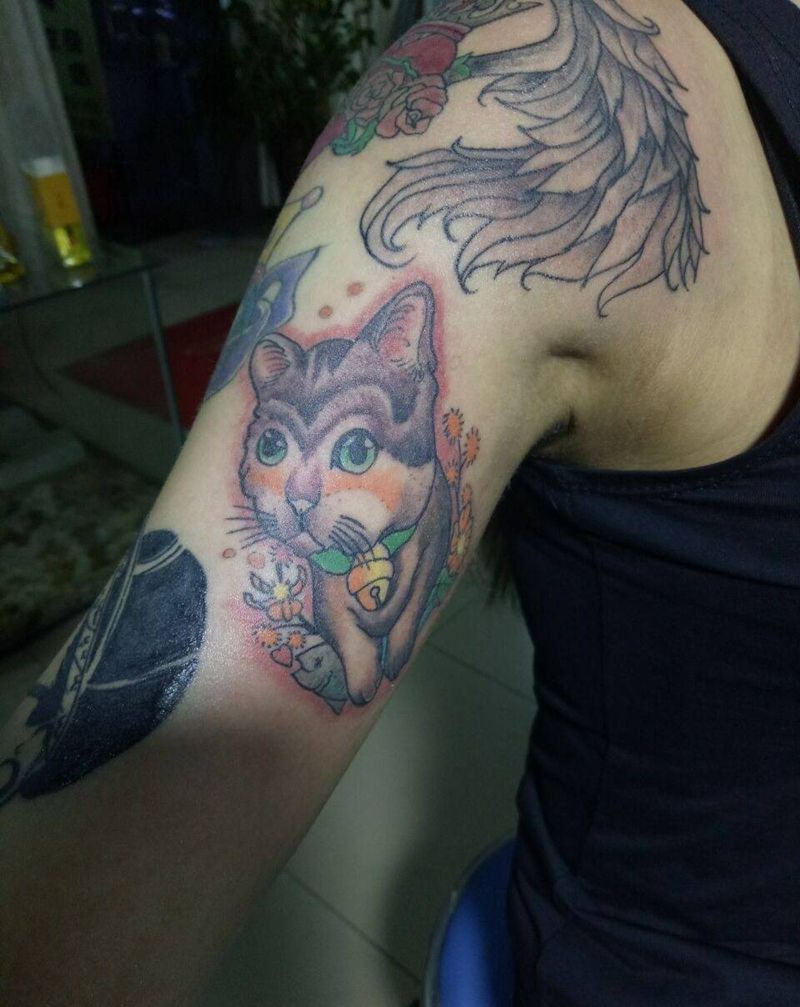 小猫纹身图片