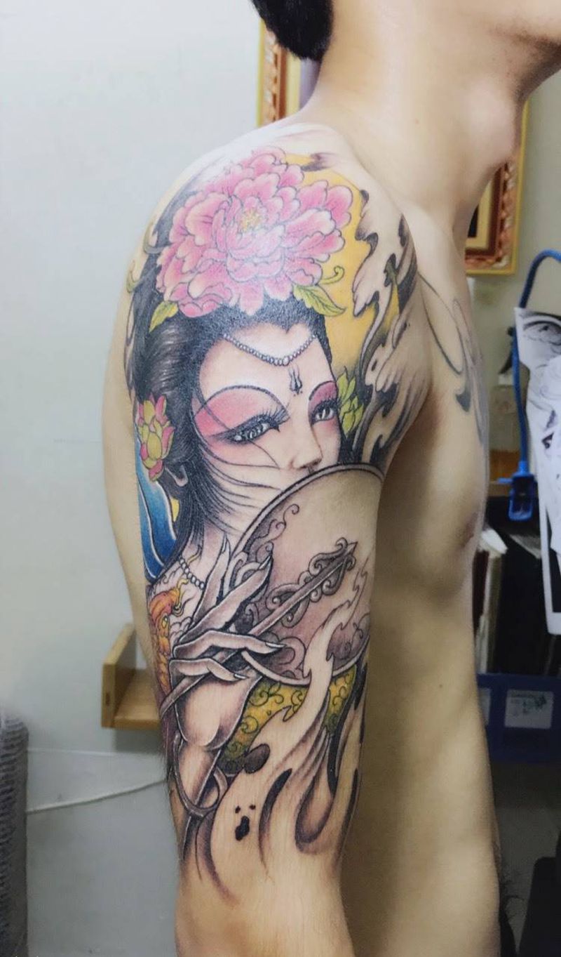 艺妓系列纹身图片