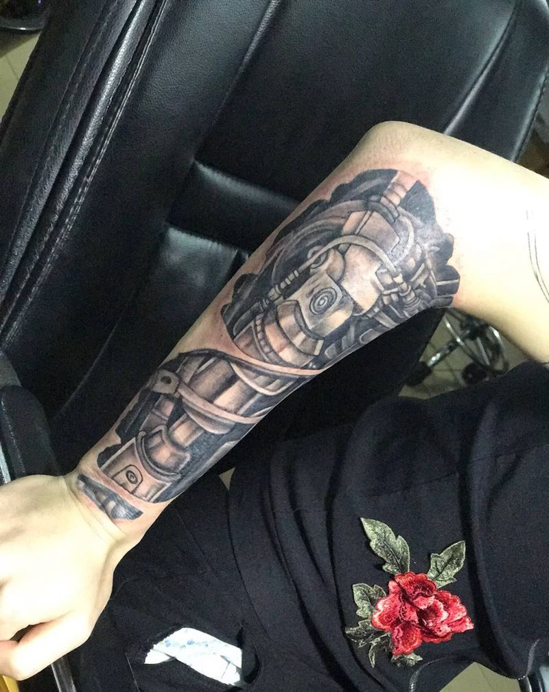 机械臂纹身图片