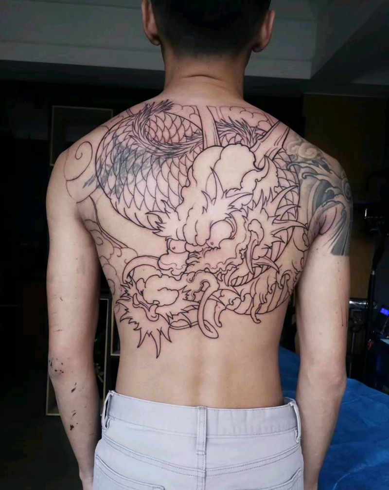 大龙【遮盖】纹身图片