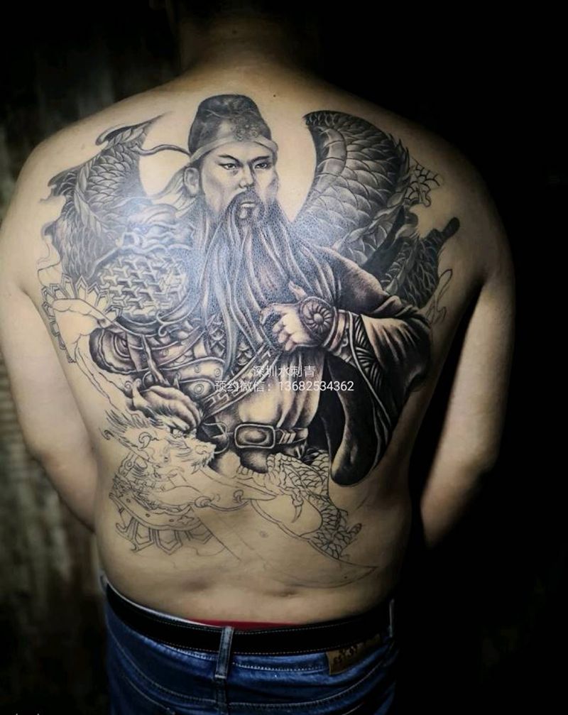 关公未完成纹身图片