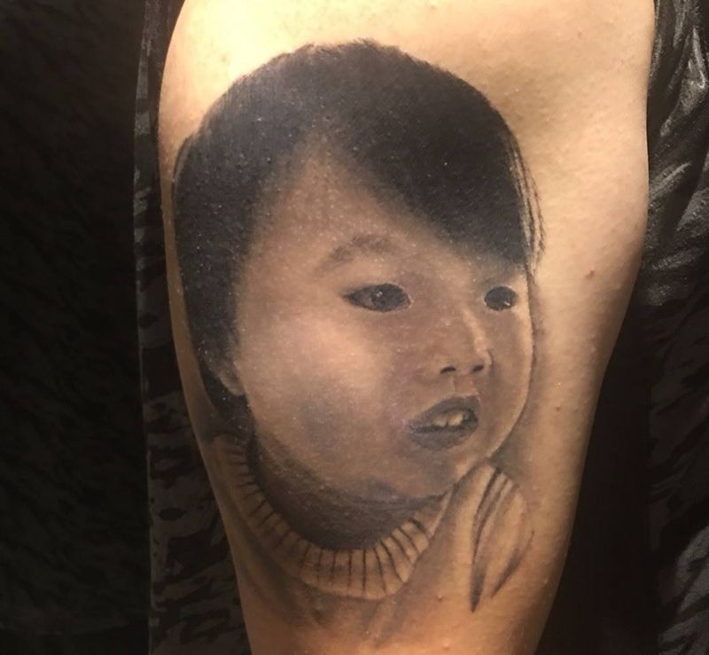 肖像恢复后纹身图片