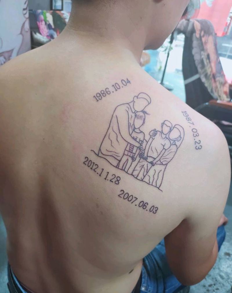 小图纹身图片_肩部花体字纹身图案