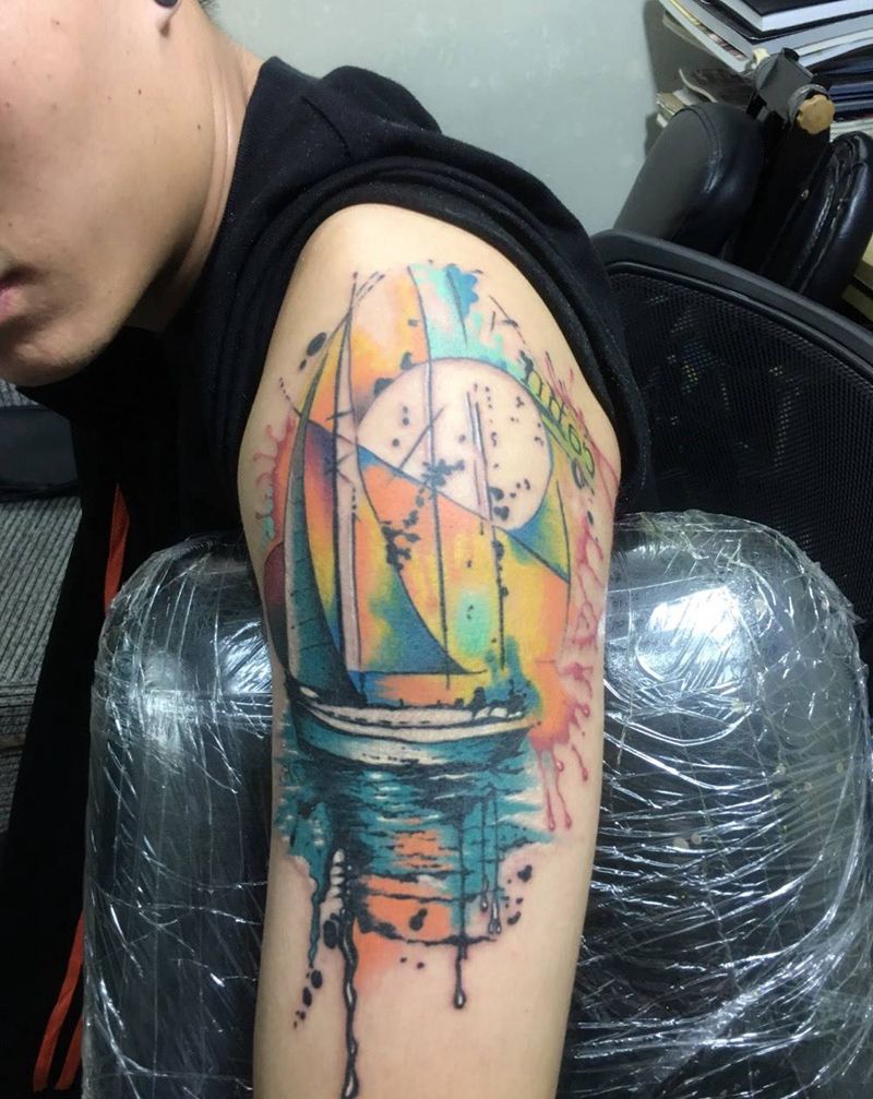 原创欧美水彩纹身图片