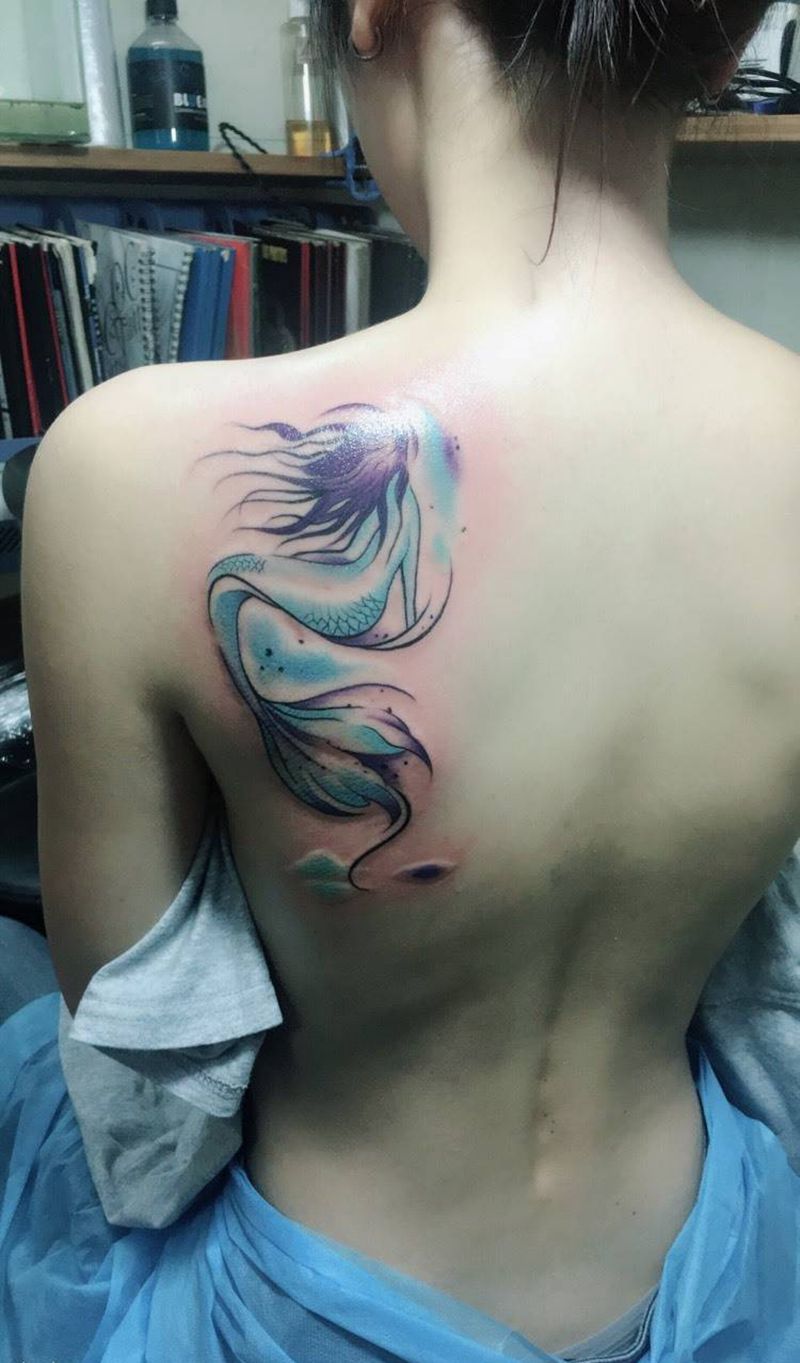 美人鱼纹身图片