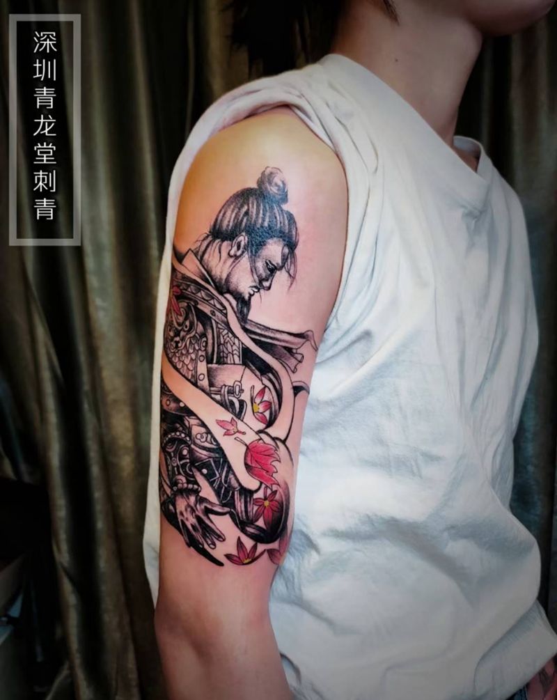 战神纹身图片_手臂新传统纹身图案