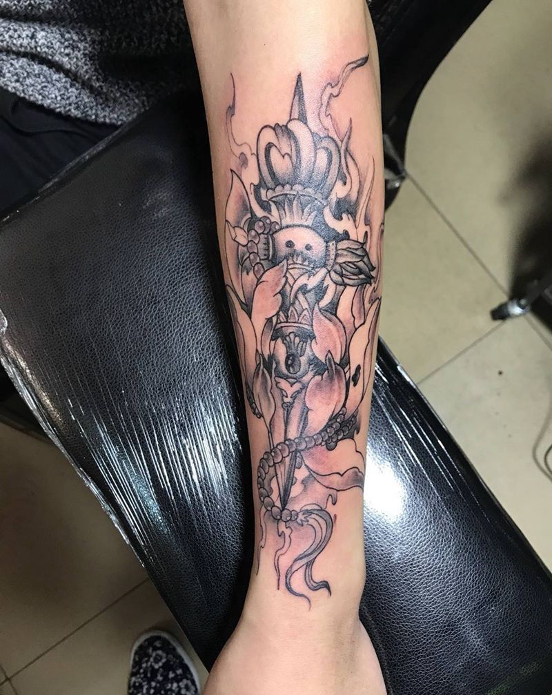 降魔杵纹身图片