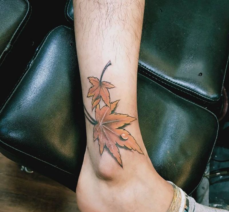 盖疤纹身图片_脚部新传统纹身图案