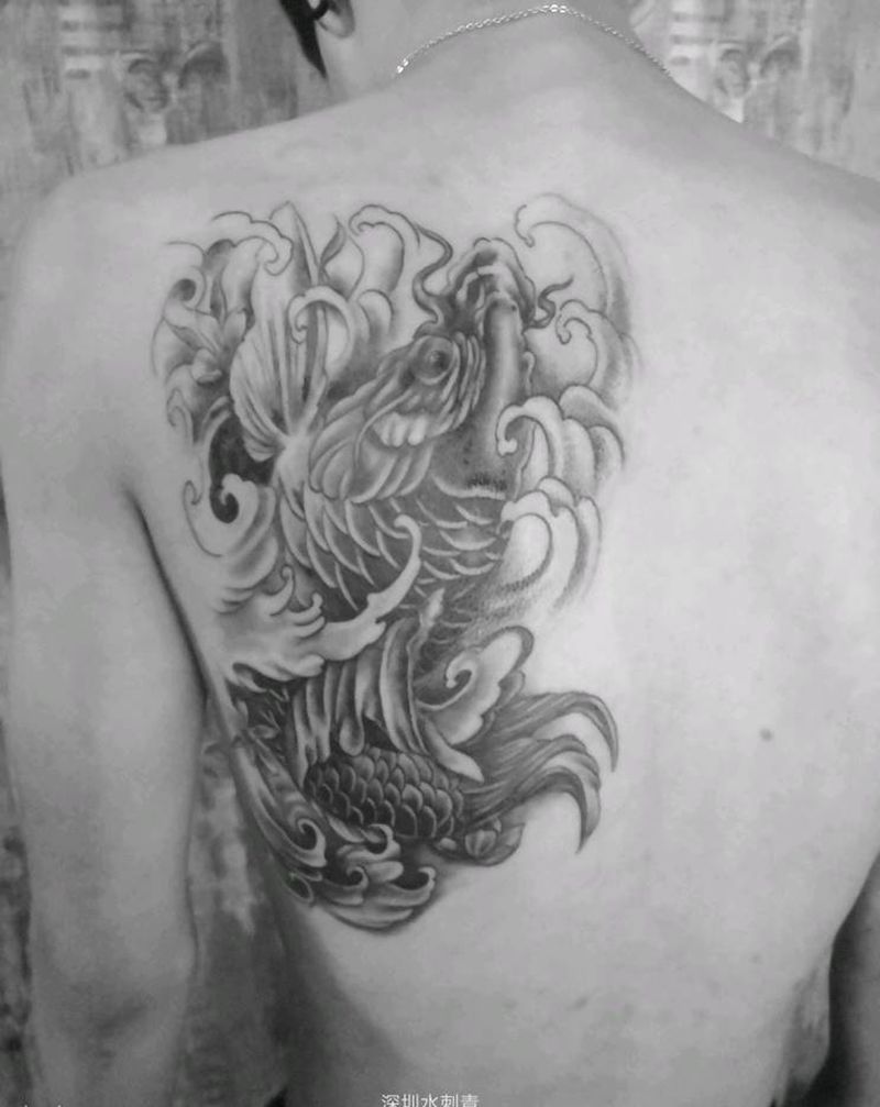 鲤鱼鬼武士纹身图片